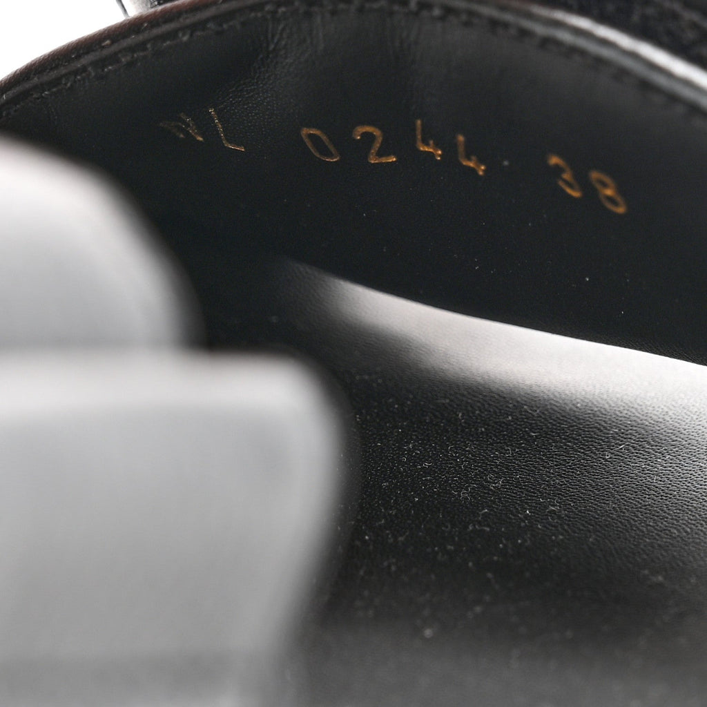 Louis Vuitton Grained Calfskin Sunset Comfort Flat Sandals 38 Black