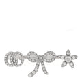 Gucci 18K White Gold Diamond Flora Bow Flower Ring M