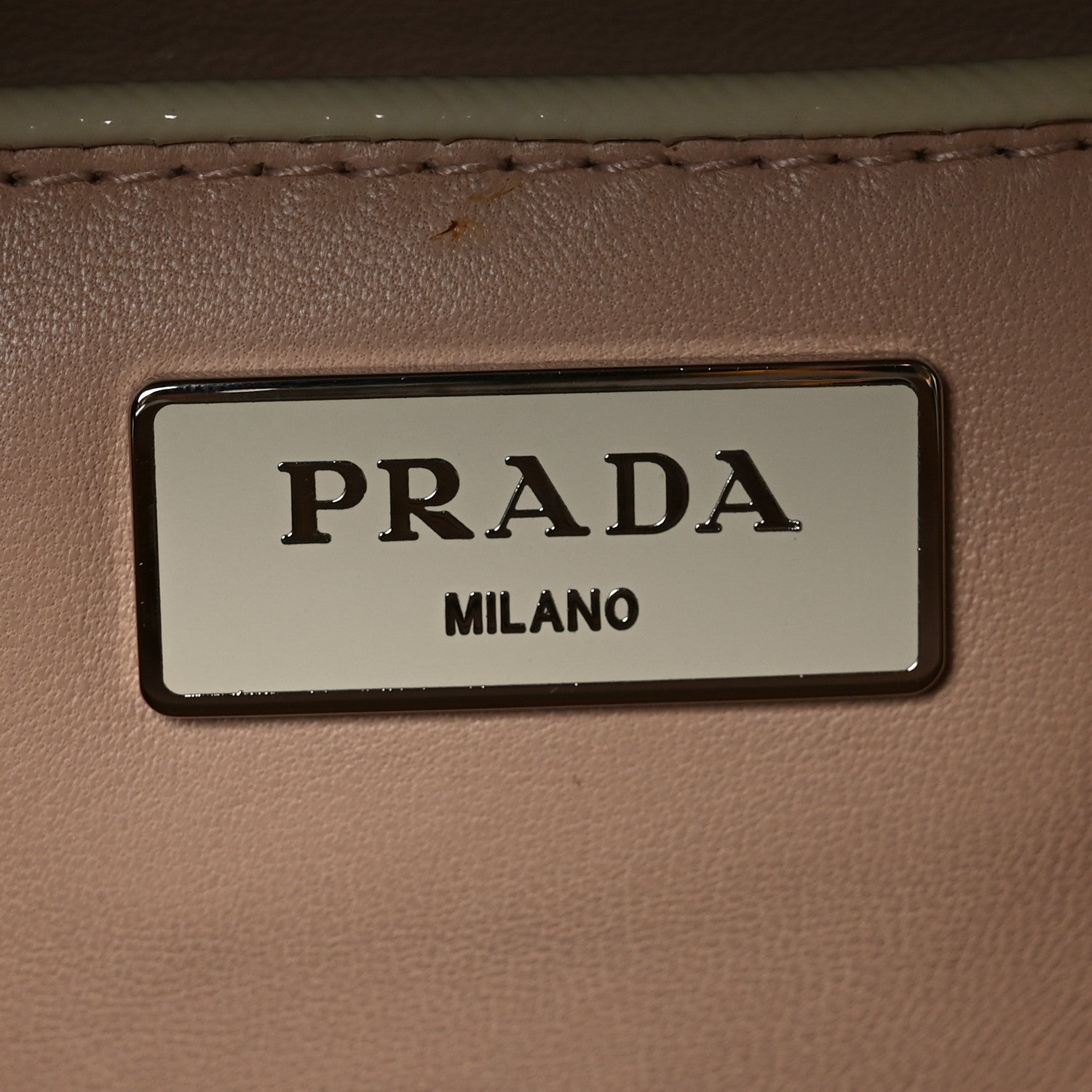 Prada Saffiano Lux Crystal Pyramid Bag Talco Black