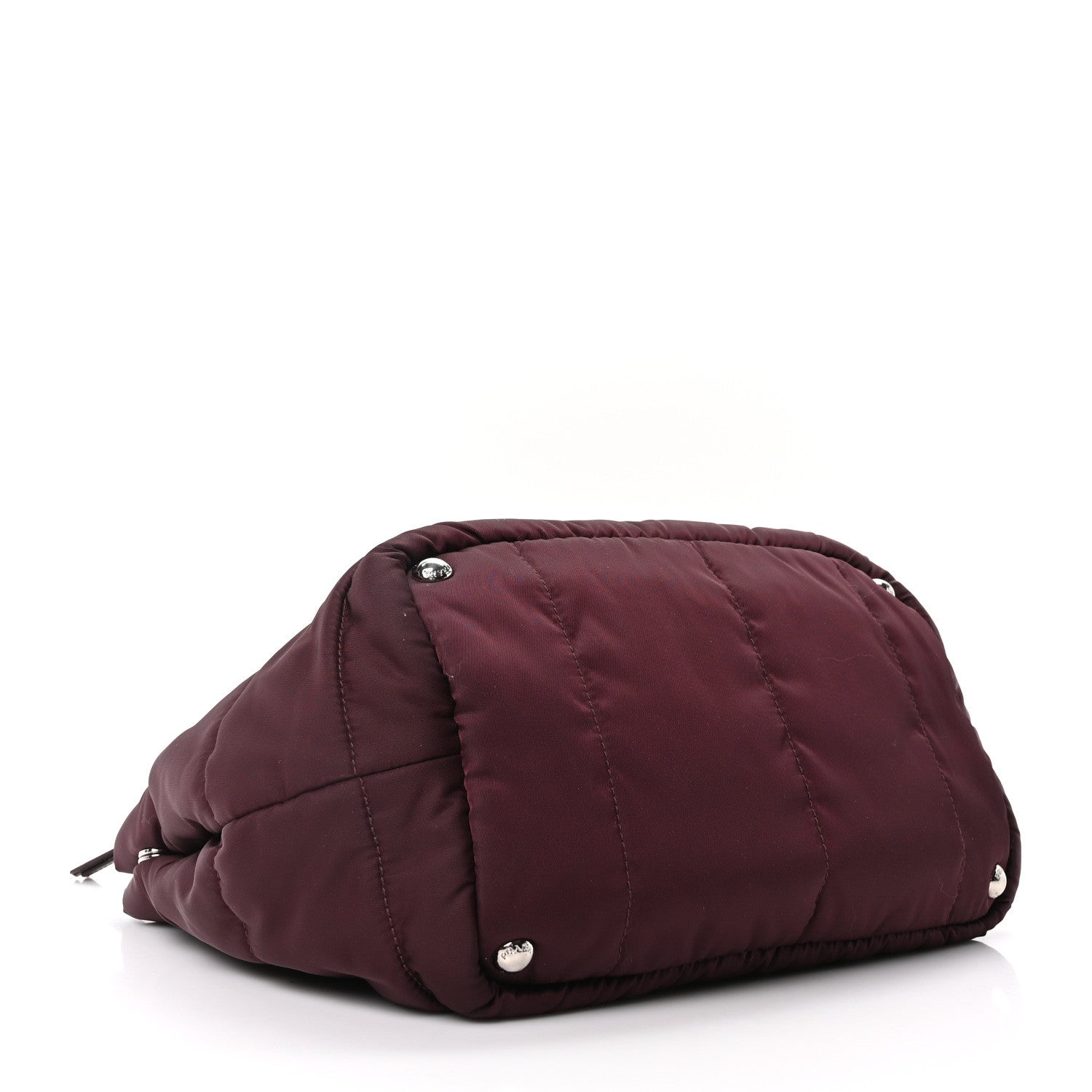 Prada Tessuto Nylon Bomber Tote Bordeaux