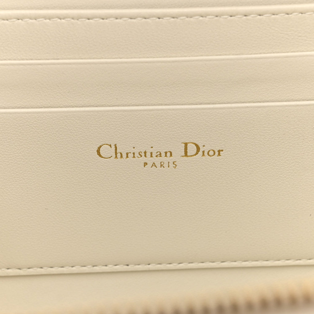 Christian Dior Calfskin Macrocannage Caro Box Bag Latte