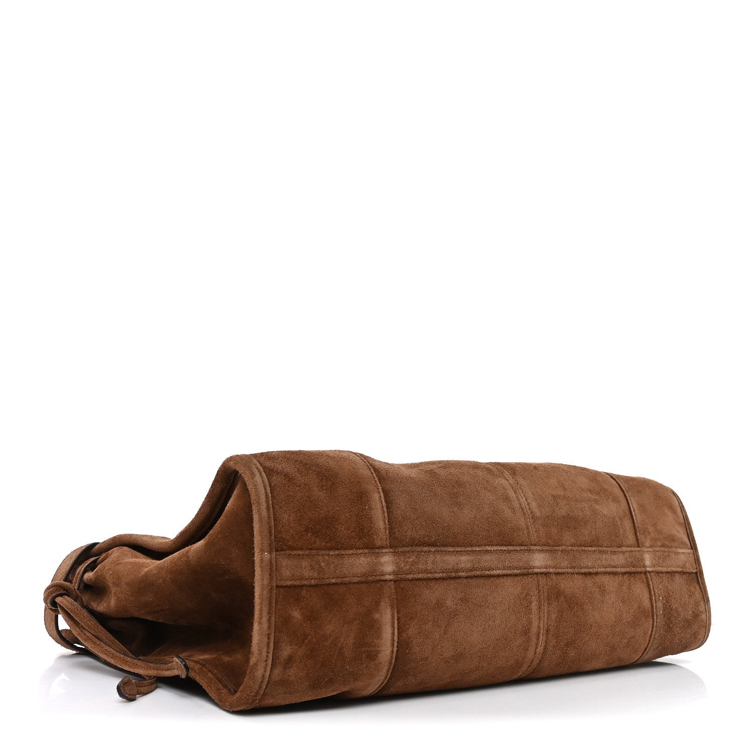 Prada Suede Large Bonnie Shoulder Bag Cacao