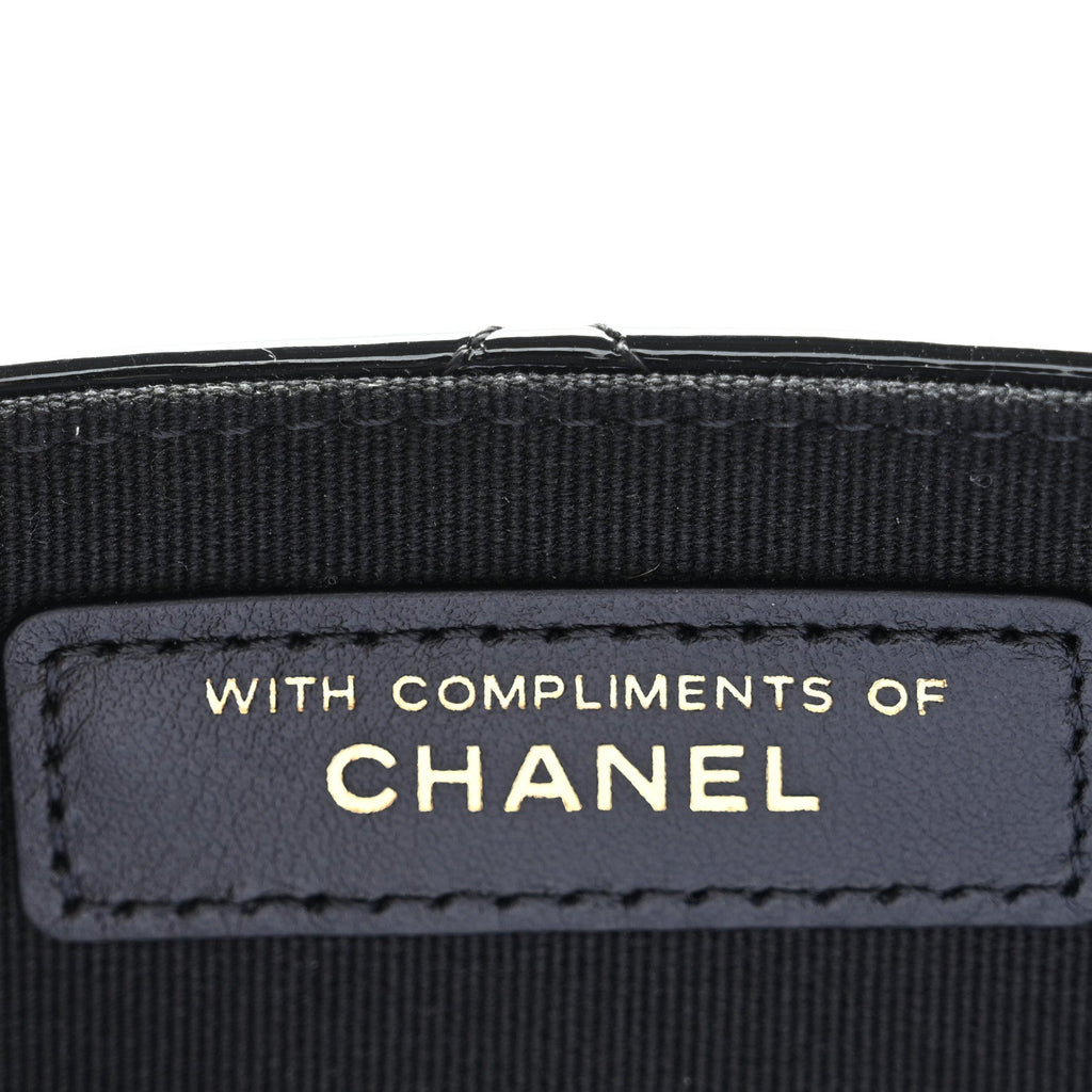 Chanel Patent Calfskin Quilted Mini Flap Black
