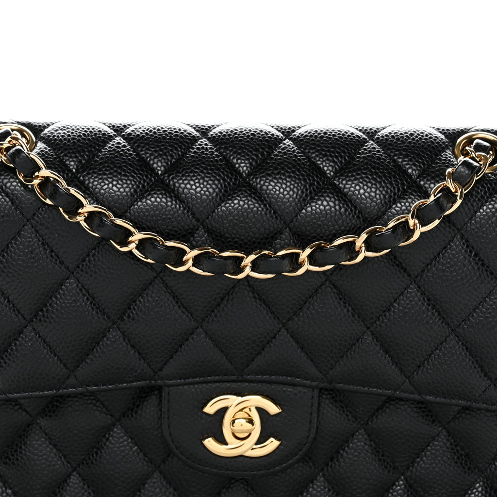 Chanel Caviar Quilted Medium Double Flap Black