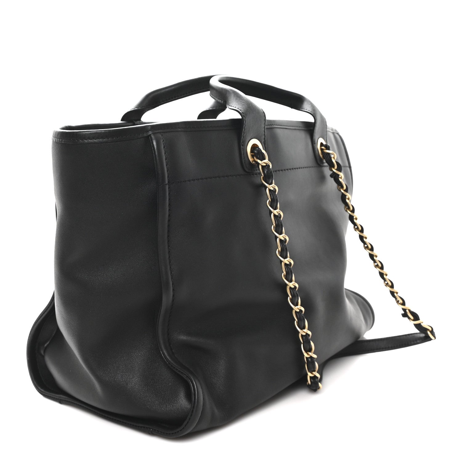 Chanel Calfskin Medium Deauville Tote Black Multicolor
