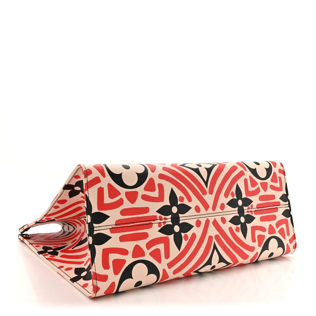 Louis Vuitton Monogram Giant Crafty Onthego GM Creme Rouge Black