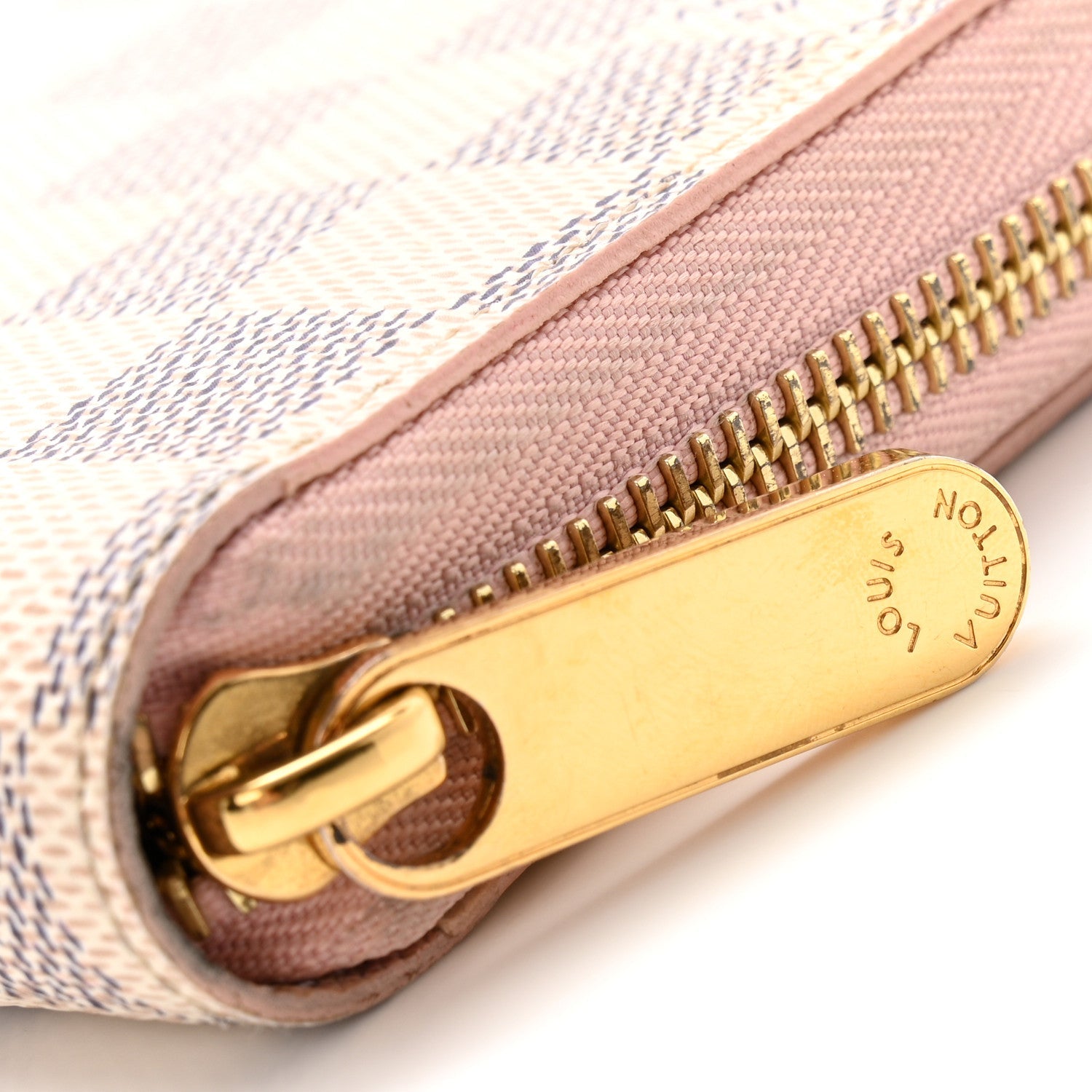 Louis Vuitton Damier Azur Zippy Wallet Rose Ballerine
