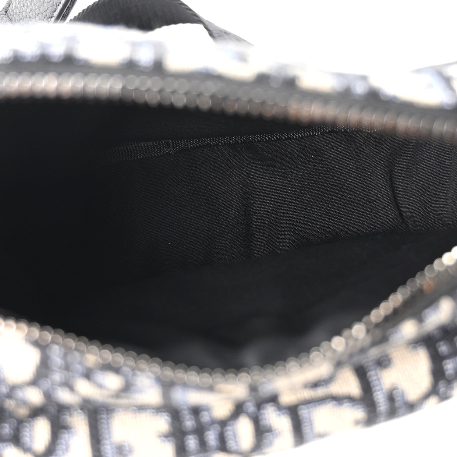 Christian Dior Oblique World Tour Saddle Belt Bag Beige Black