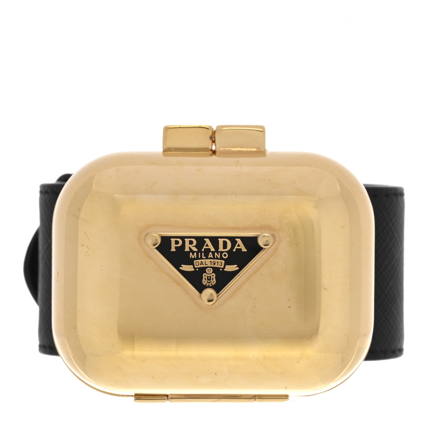 Prada Saffiano Metal Wrist Case M Gold