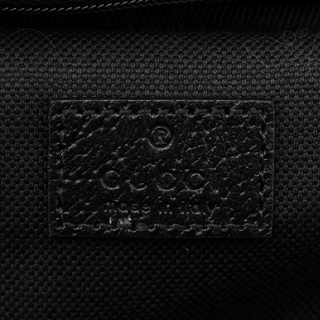 Gucci Monogram Jumbo GG Canvas Textured Calfskin Small Carry On Trolley Black