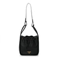 Prada Soft Calfskin Mini Darling Bucket Bag Black