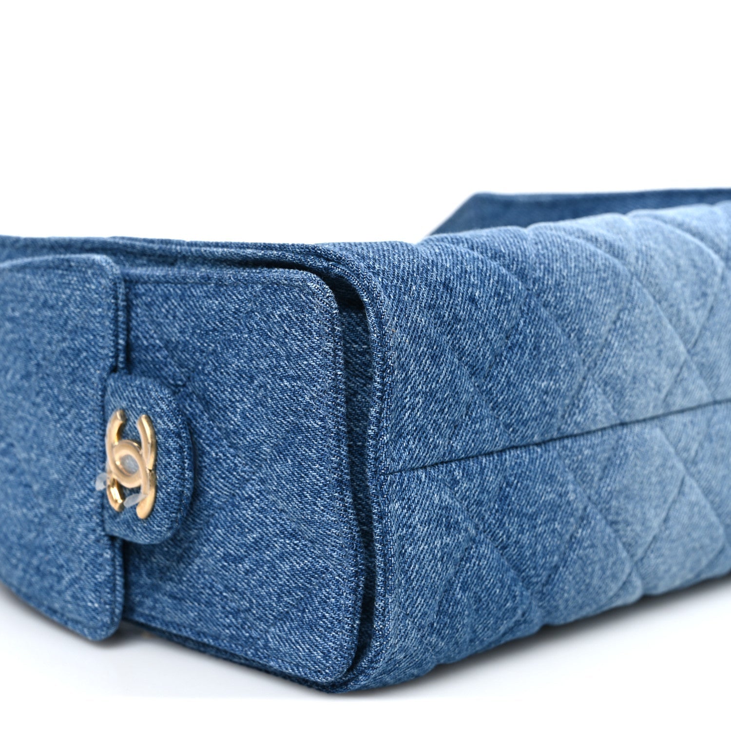 Chanel Washed Denim Quilted Mini Chanel 25 Handbag Blue