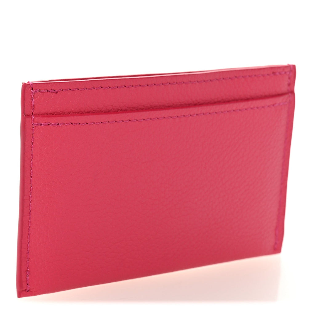 Louis Vuitton Calfskin Lockme Card Holder Hot Pink