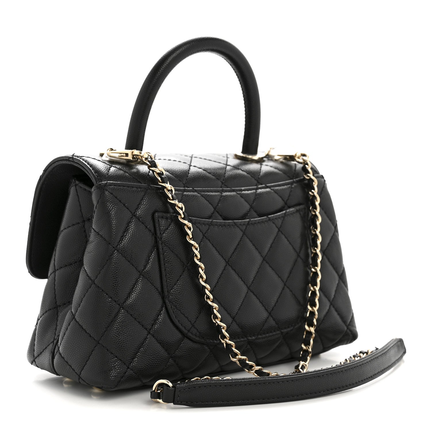 Chanel Caviar Quilted Mini Coco Handle Flap Black