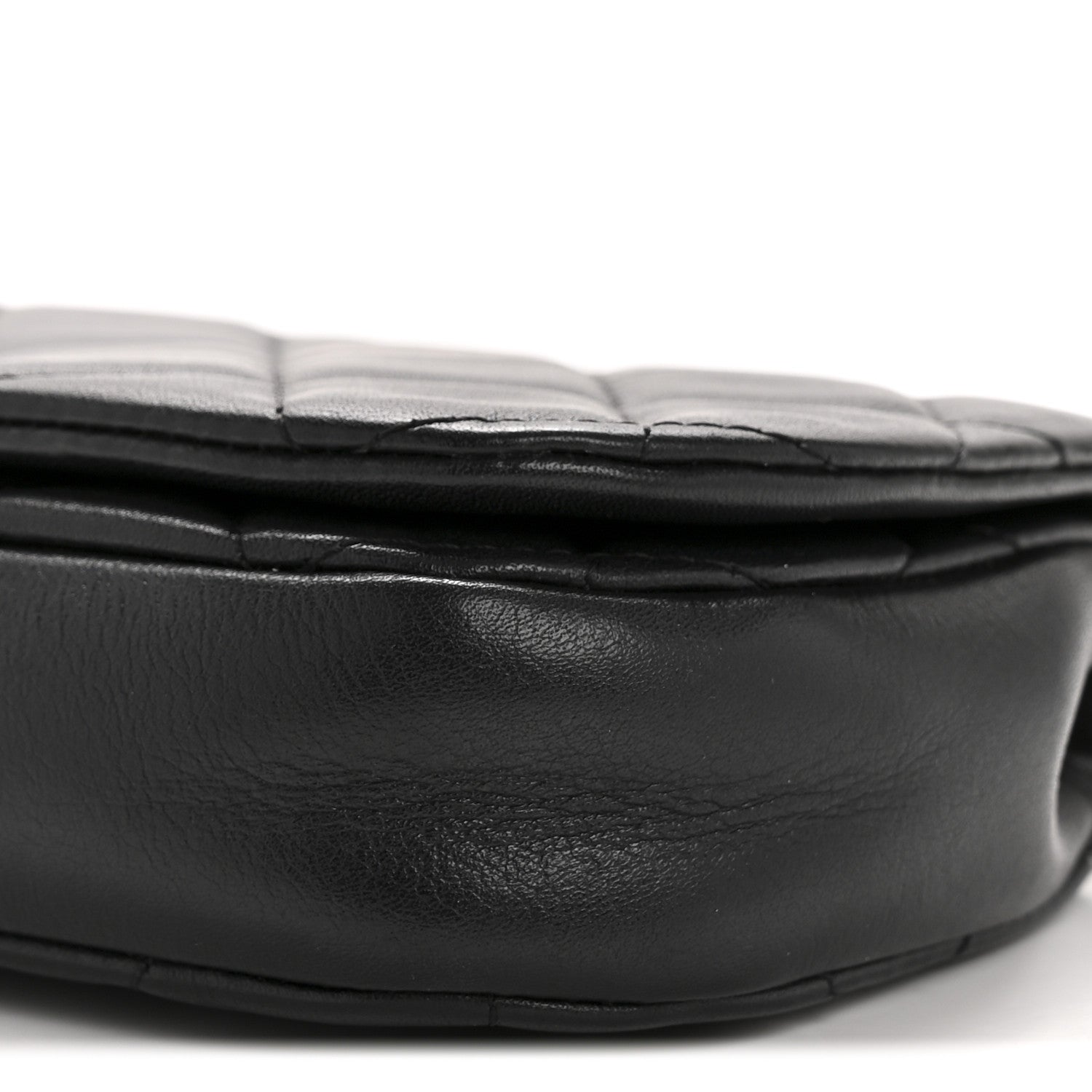 Chanel Calfskin Quilted Coco Mail Clutch With Chain Black