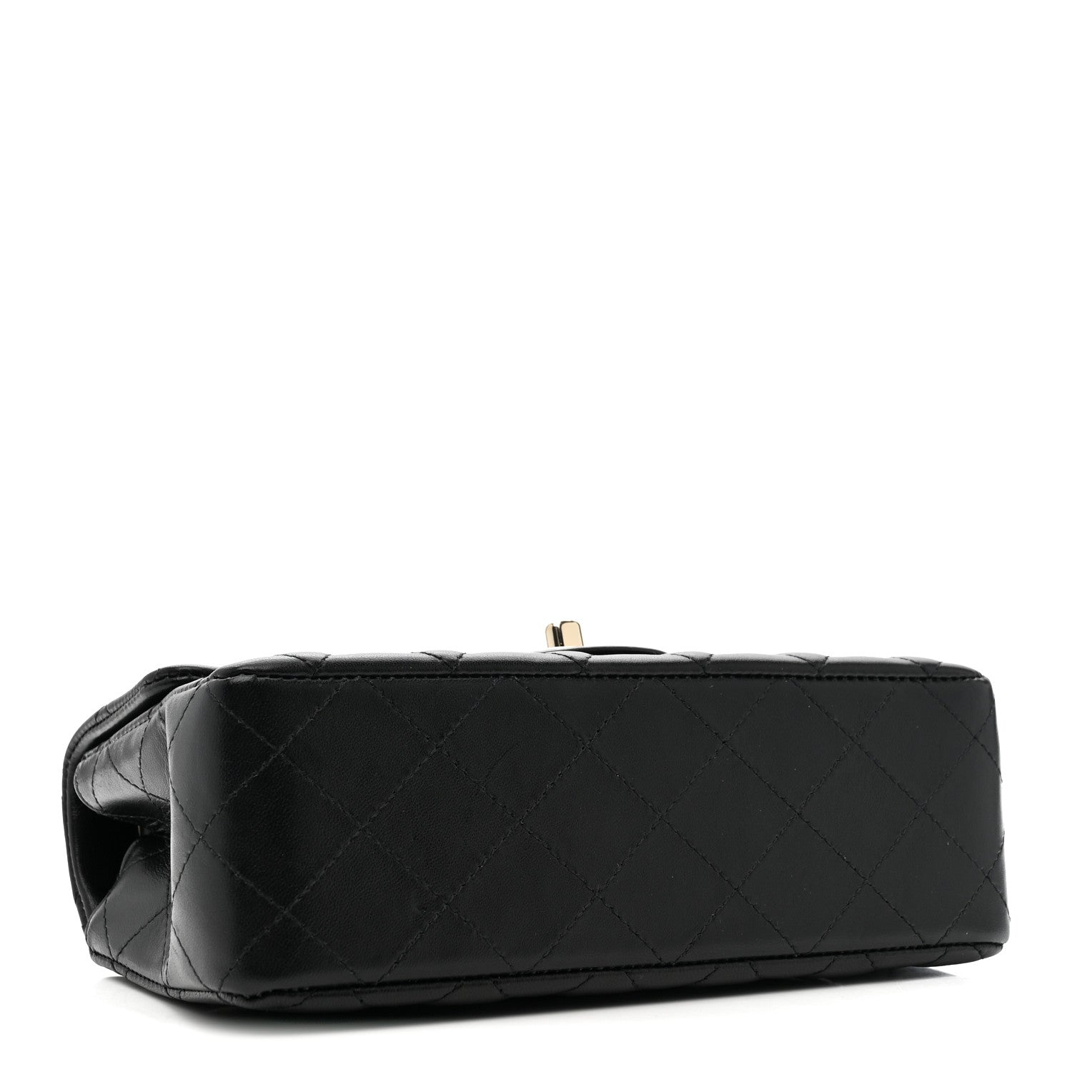 Chanel Lambskin Quilted Mini Rectangular Flap Black