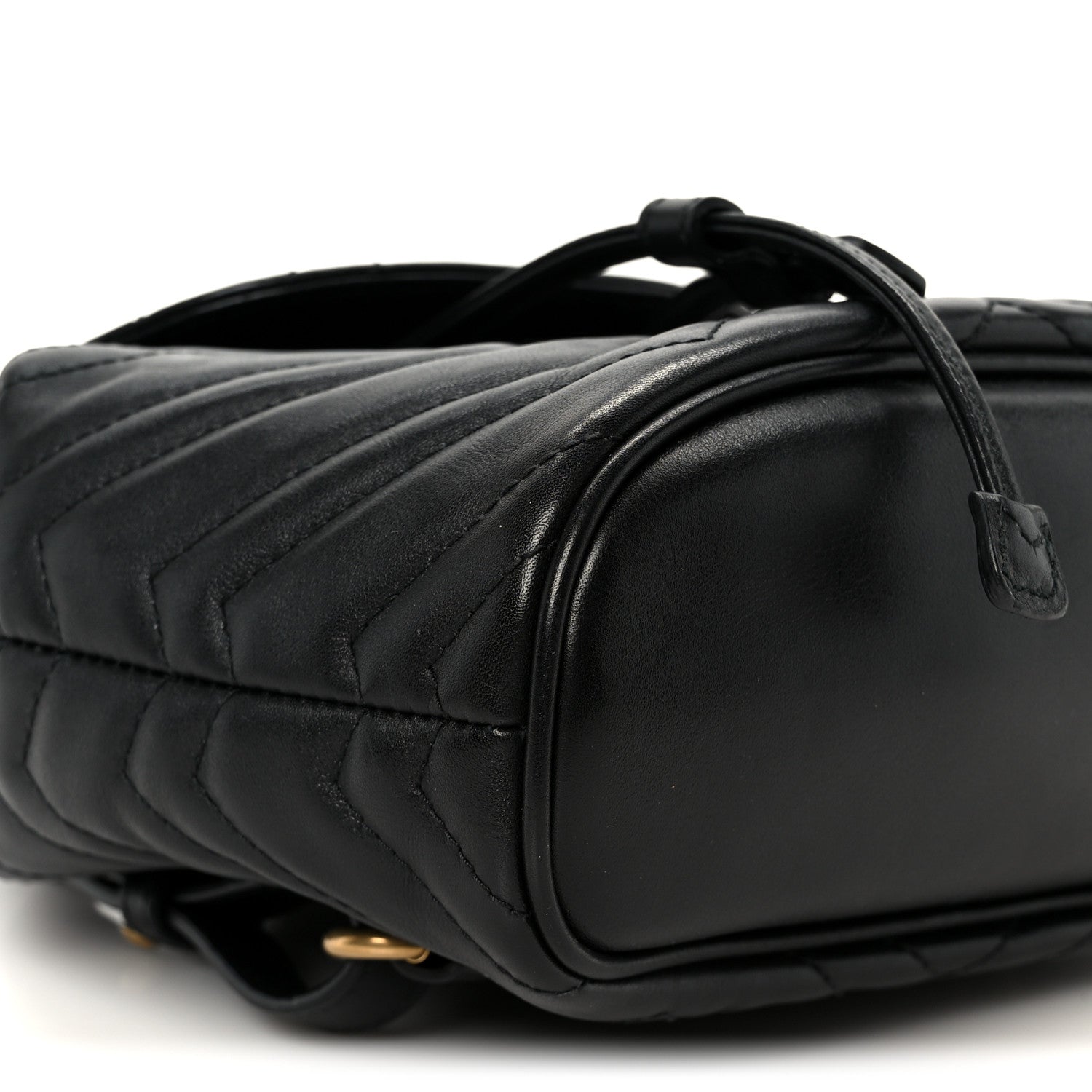 Gucci Calfskin Matelasse GG Marmont Flap Backpack Black