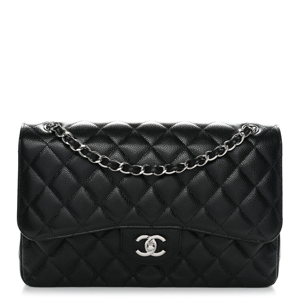 Chanel Caviar Quilted Jumbo Double Flap Black