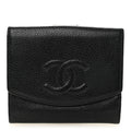 Caviar Timeless CC Compact French Wallet Black