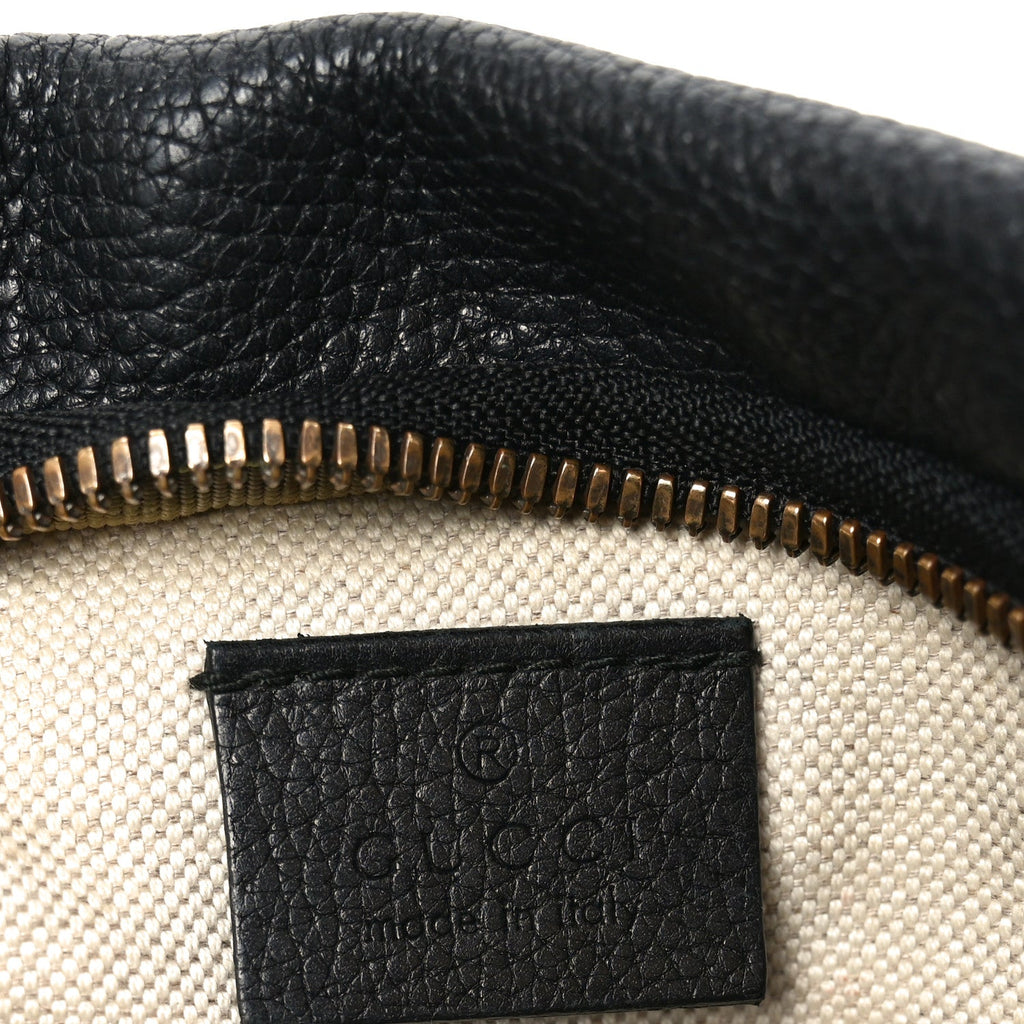 Gucci Grained Calfskin Small Logo Belt Bag Black