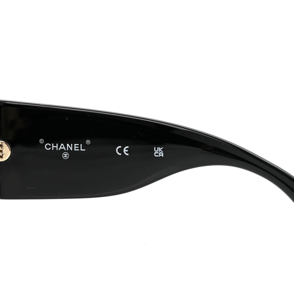 Acetate Rectangle Sunglasses 71546 Black