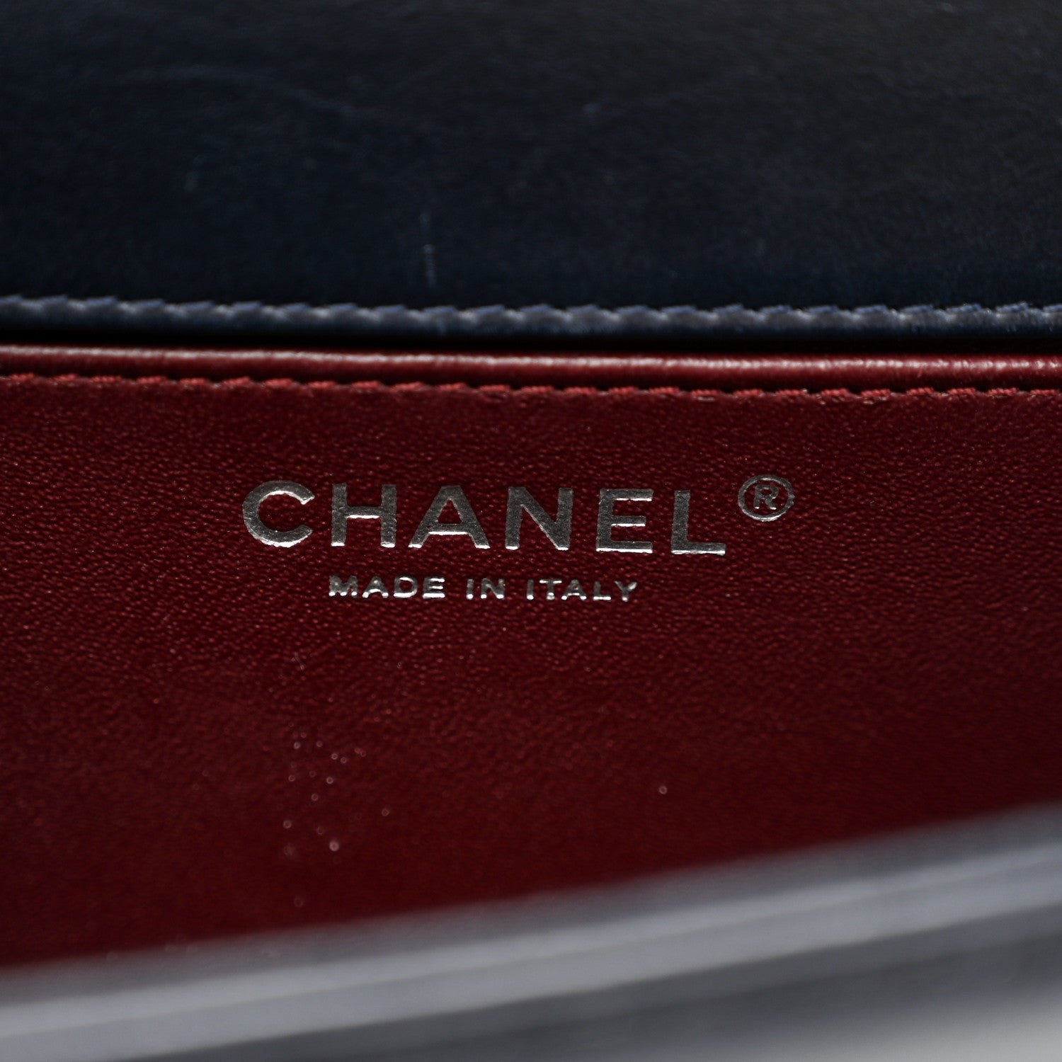 Chanel Calfskin Embossed Medium Paris Salzburg Boy Flap Navy
