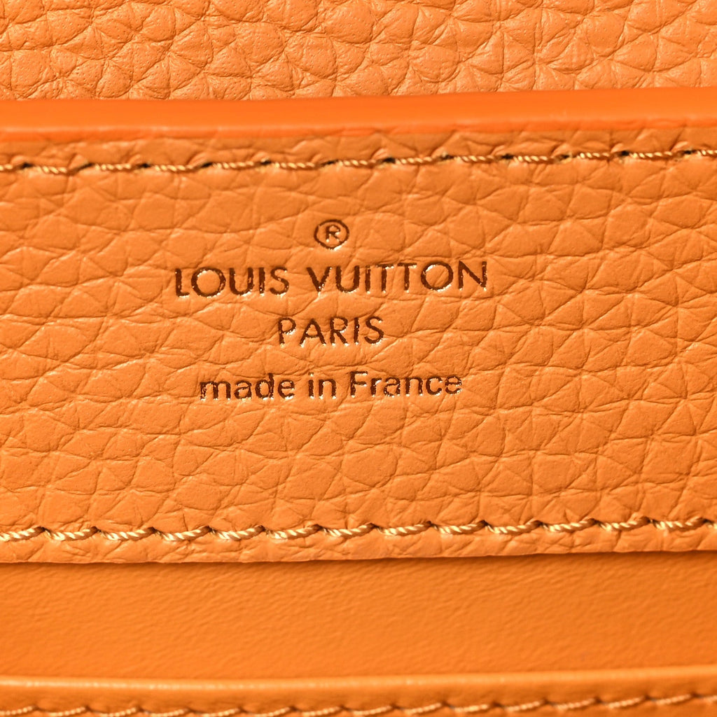 Louis Vuitton Taurillon Mini Capucines Safran Imperial