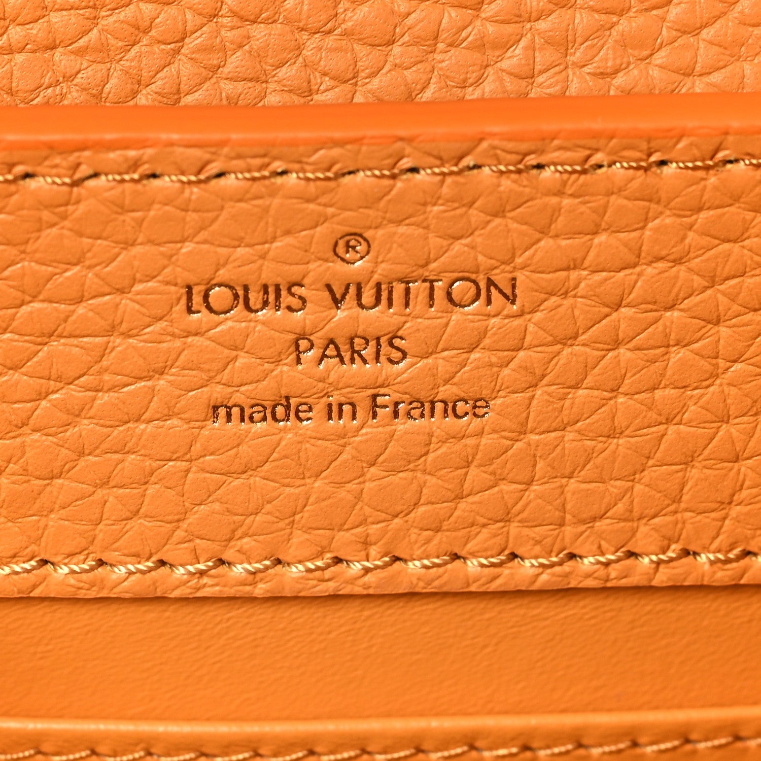 Louis Vuitton Taurillon Mini Capucines Safran Imperial