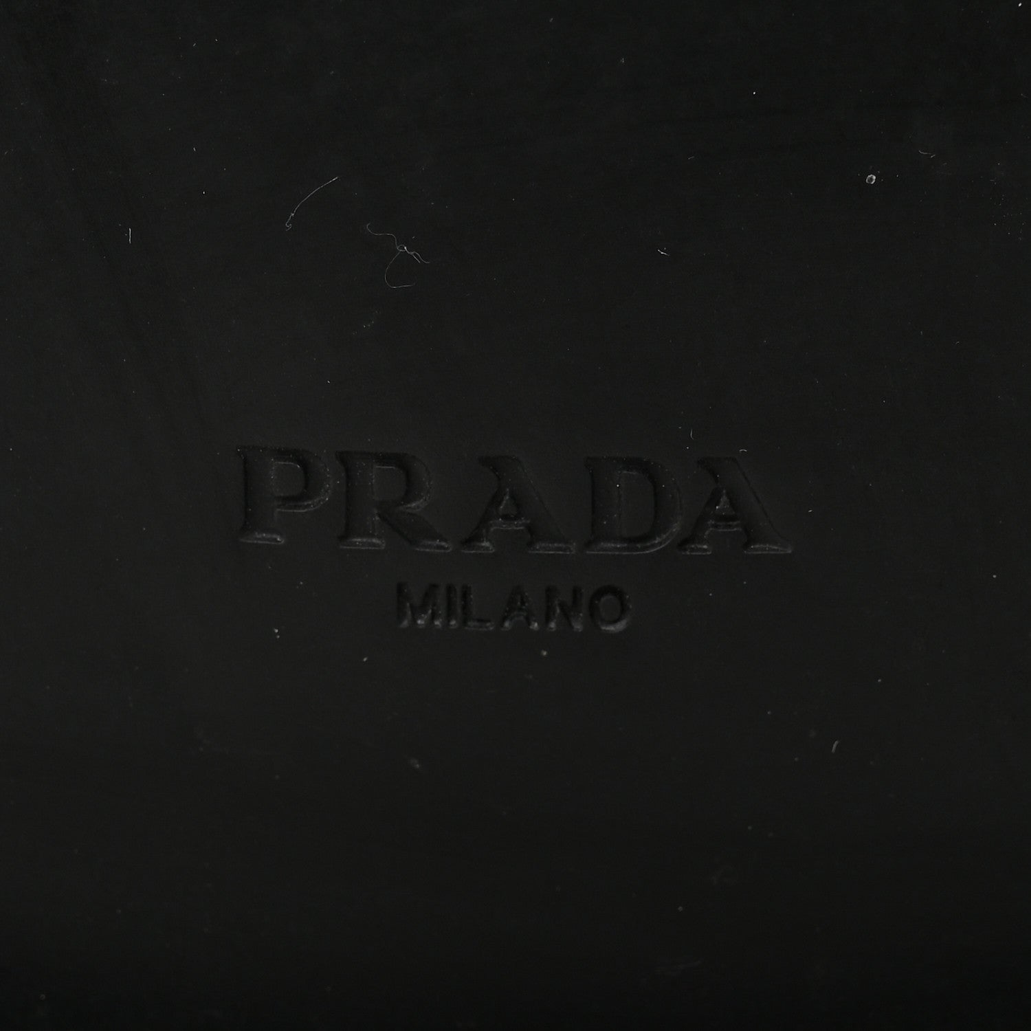 Prada Spazzolato Triangle Mens Derby Loafers 8 Black