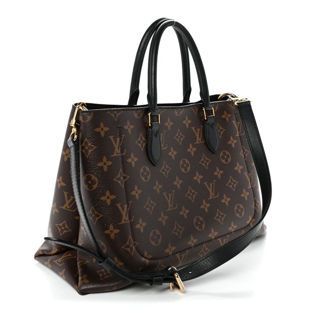 Louis Vuitton Monogram Flower Tote Black
