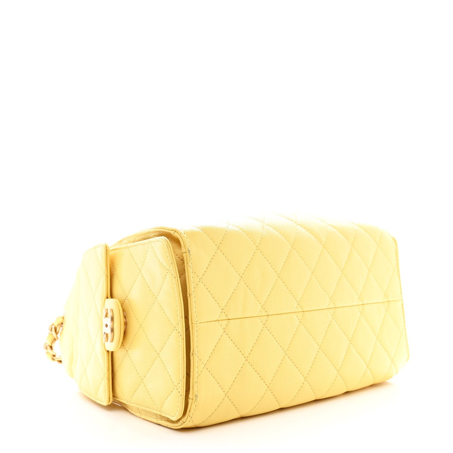 Chanel Caviar Quilted Small Chanel 25 Handbag Light Yellow