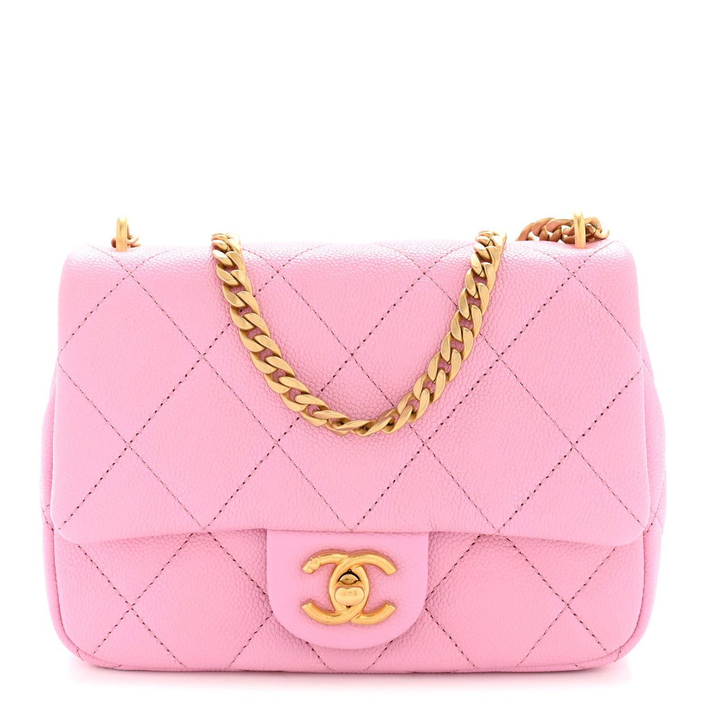 Chanel Caviar Quilted Mini Sweetheart Flap Lilac