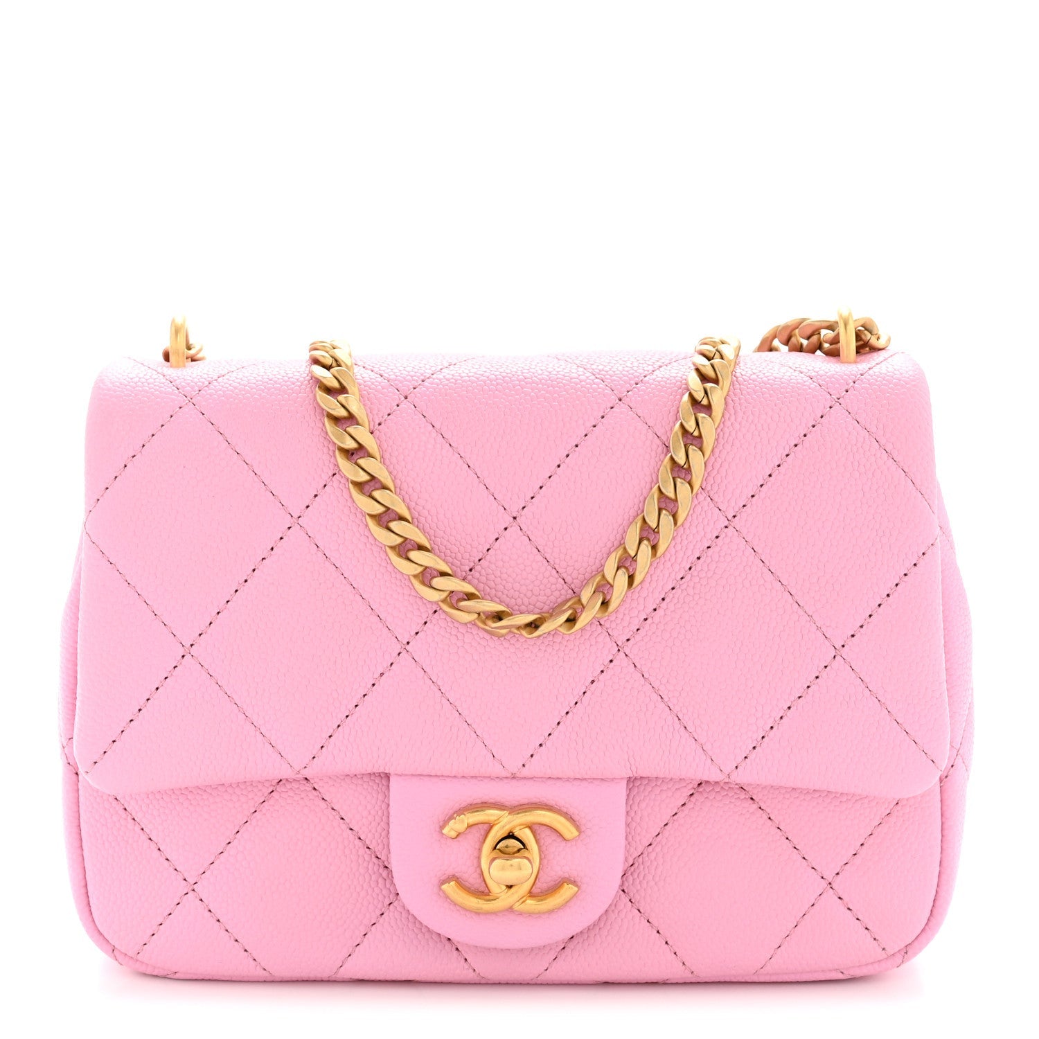 Chanel Caviar Quilted Mini Sweetheart Flap Lilac