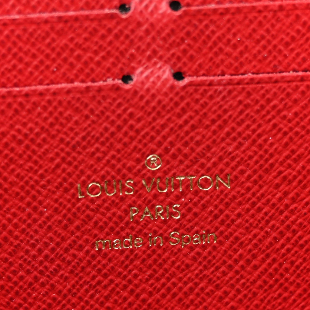Louis Vuitton Damier Ebene Clemence Wallet Cherry