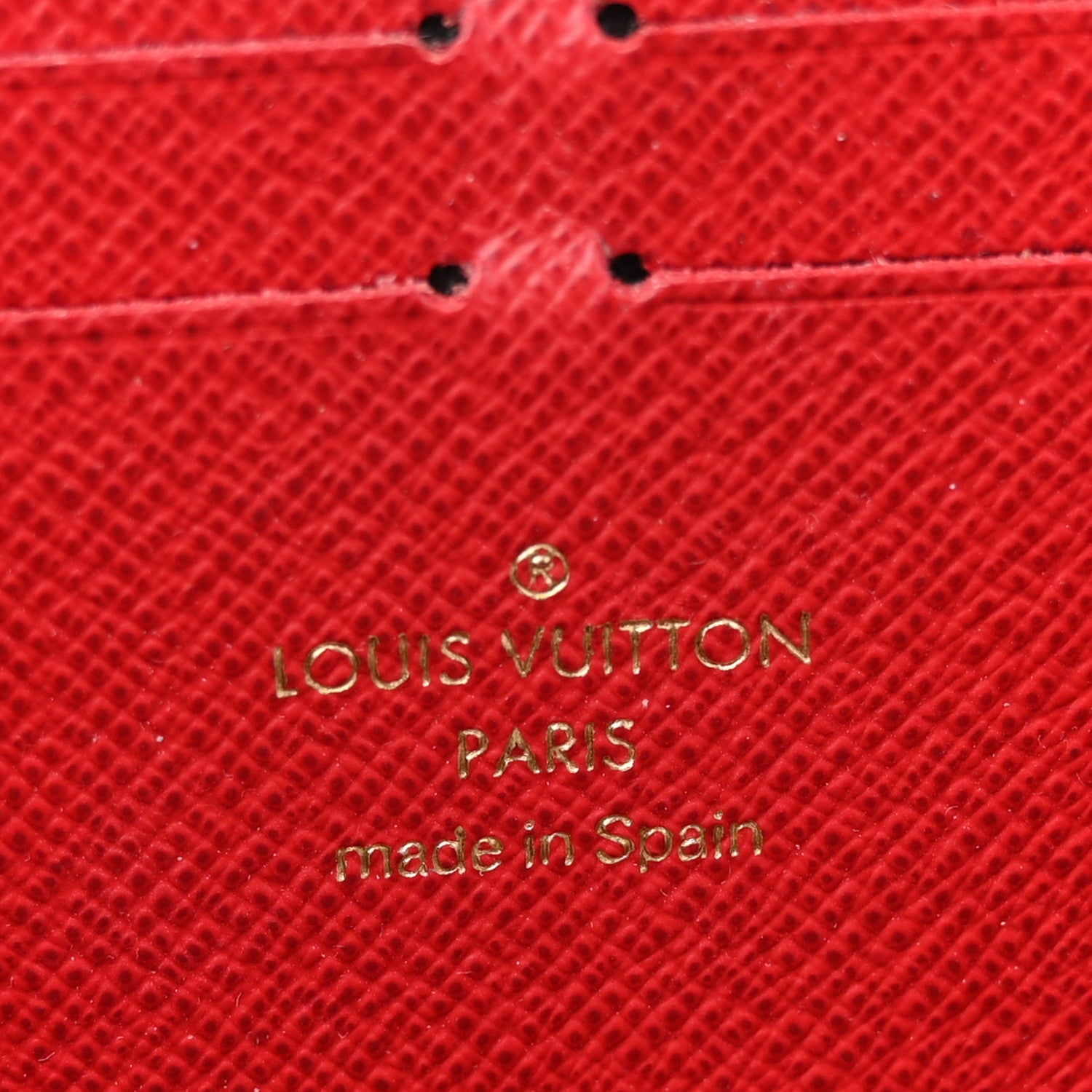 Louis Vuitton Damier Ebene Clemence Wallet Cherry