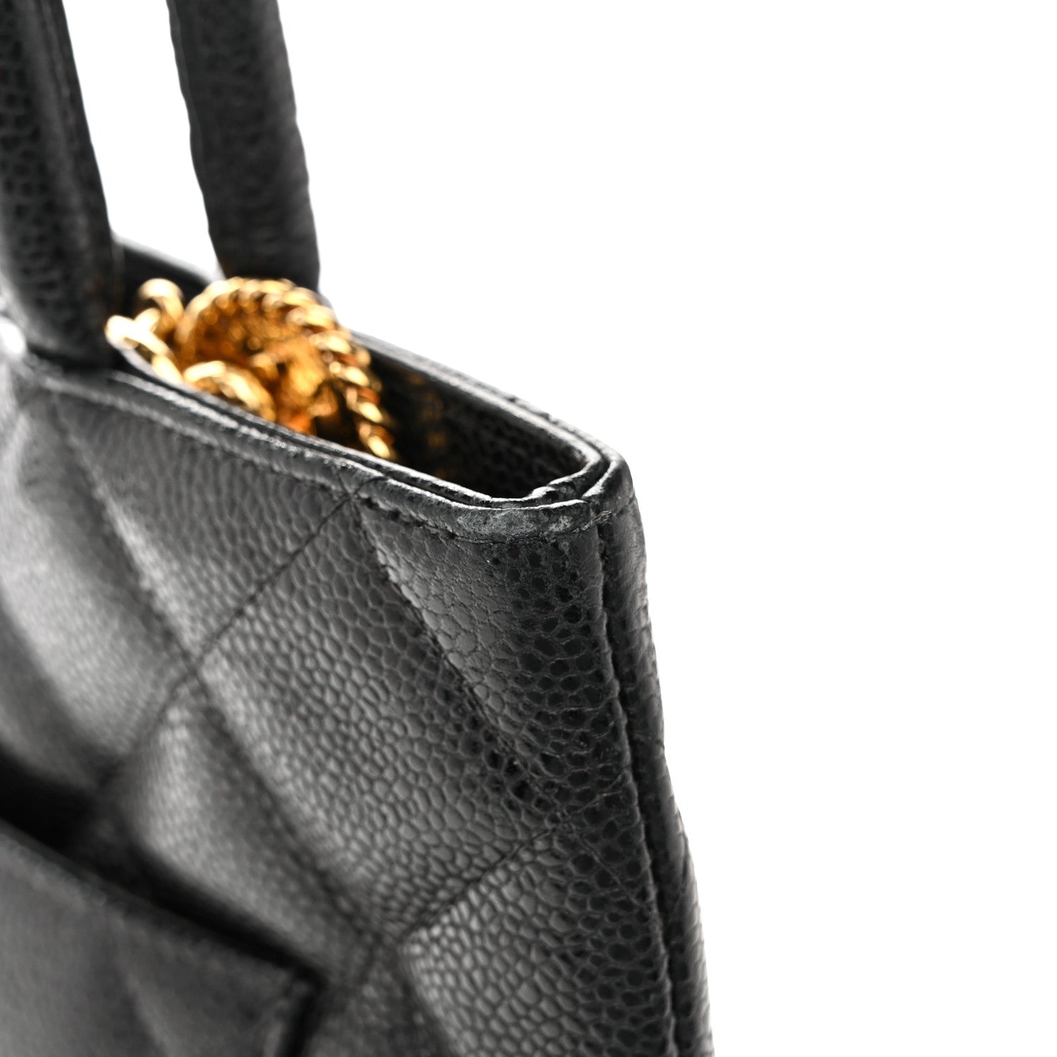 Chanel Caviar Quilted Medallion Tote Black