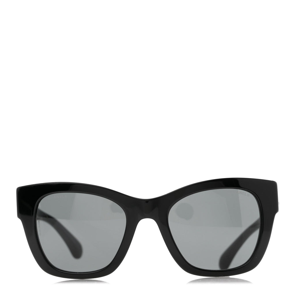 Acetate Square CC Heart Sunglasses 5478-A Black