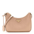 Prada Saffiano Lux Re-Edition Mini Shoulder Bag Cammeo