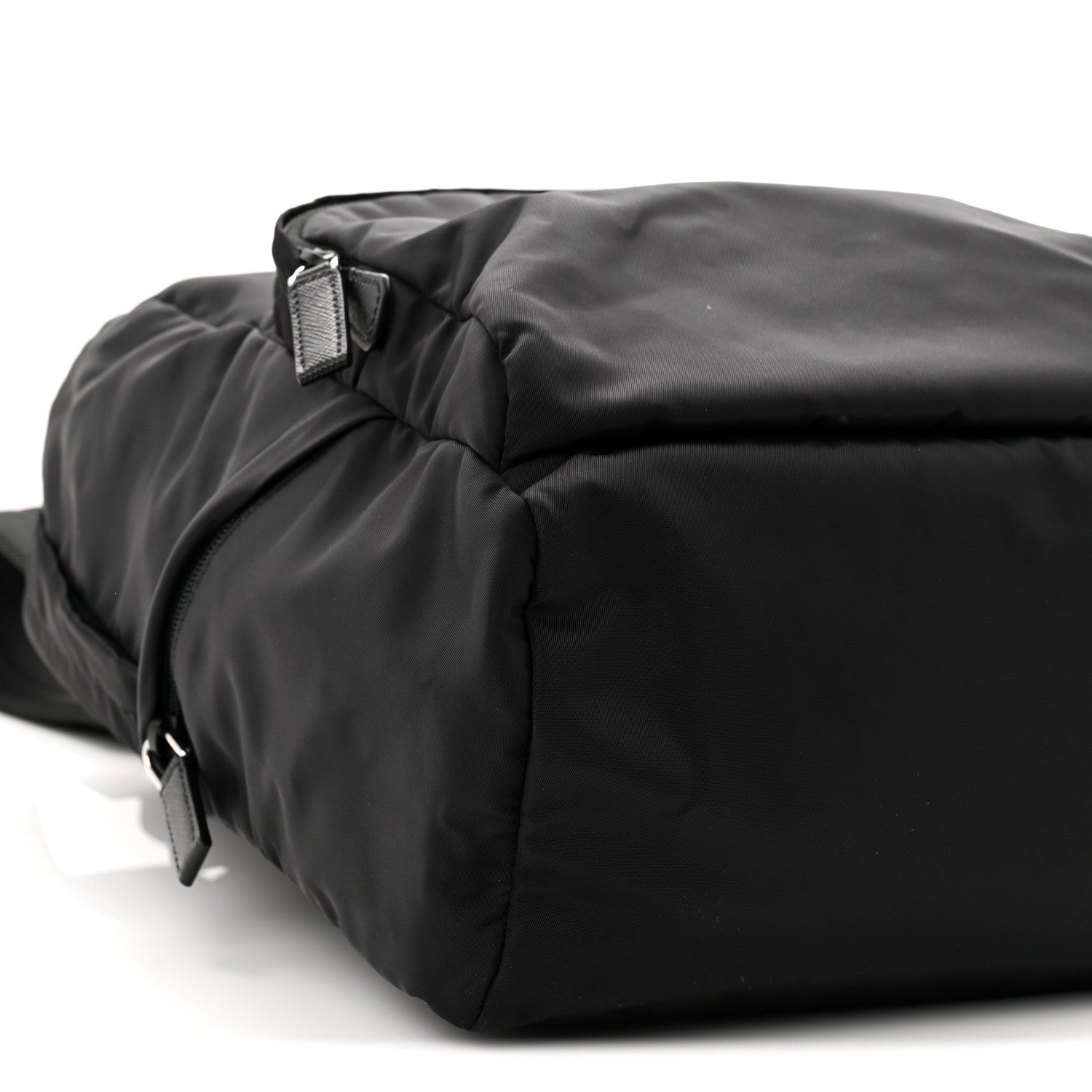 Prada Re-Nylon Saffiano Zip Backpack Black