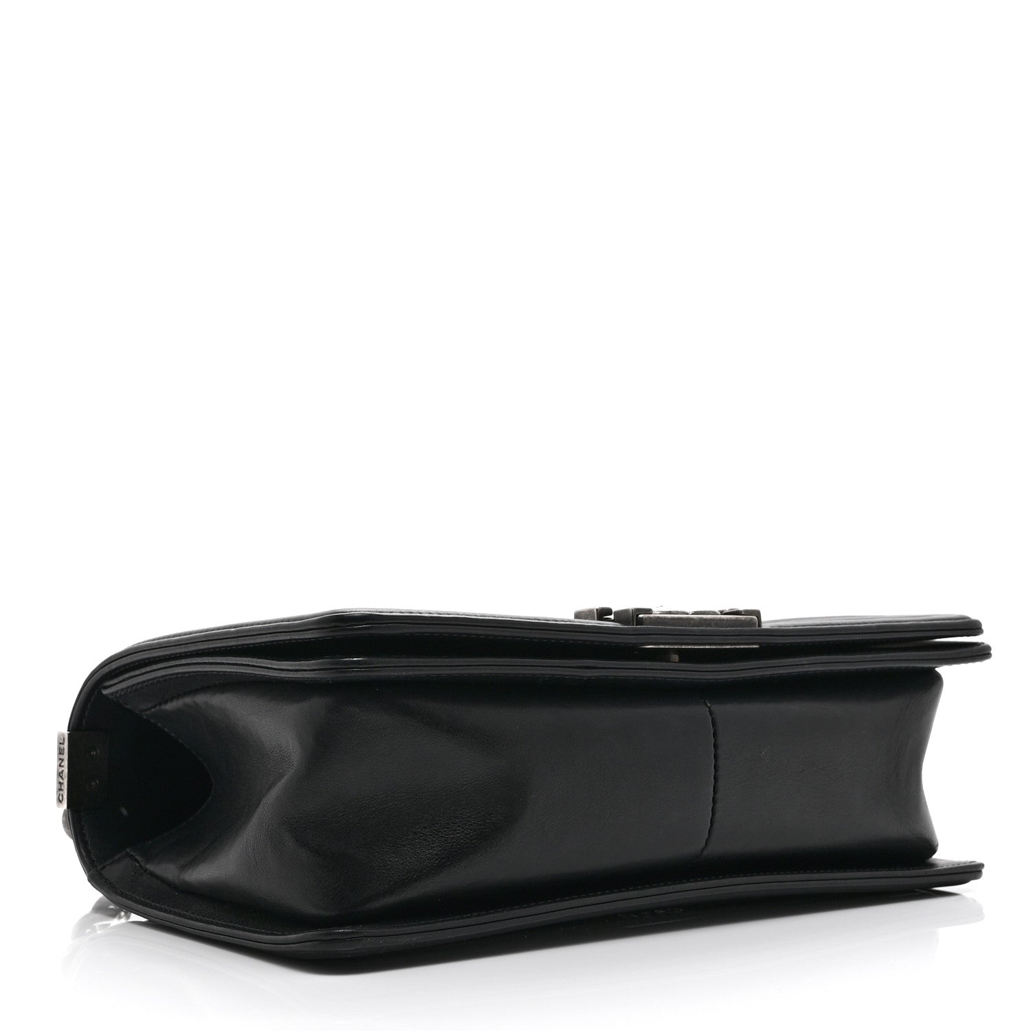 Chanel Calfskin Crystal Studded Quilted Medium Boy Flap  Black