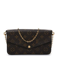 Louis Vuitton Monogram Pochette Felicie Chain Wallet Fuchsia