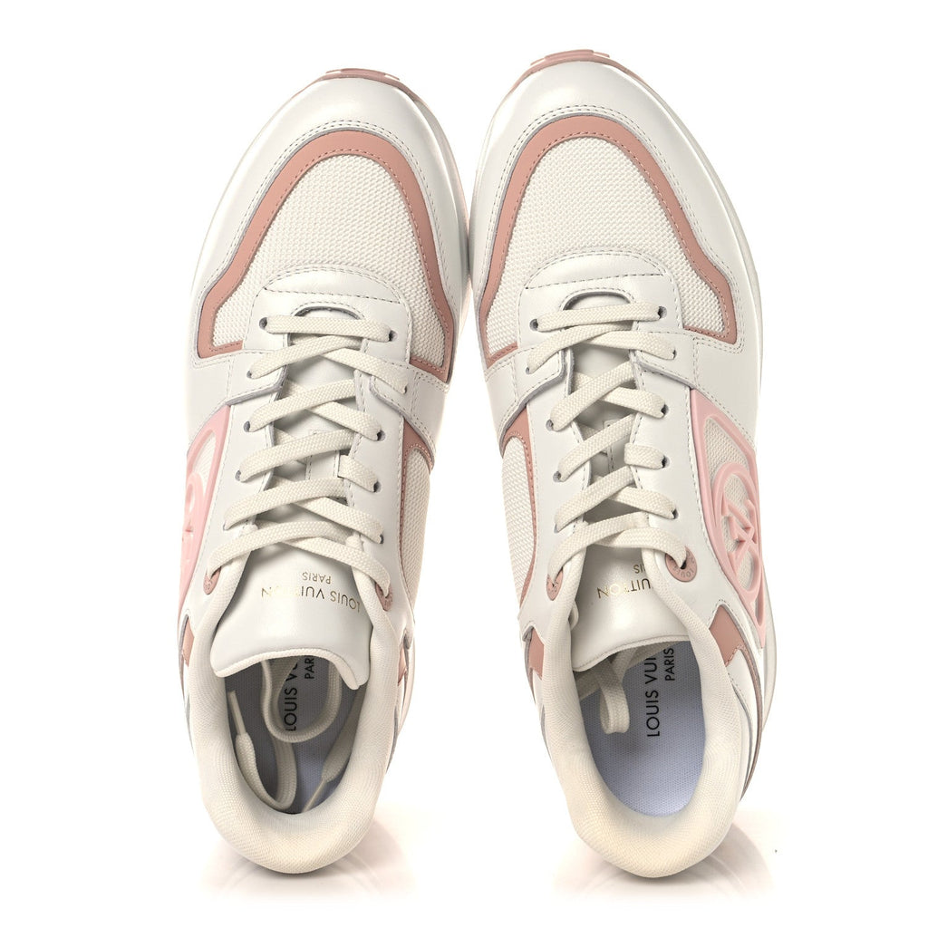 Louis Vuitton Calfskin Neo Run Away Sneakers 39 White Pink