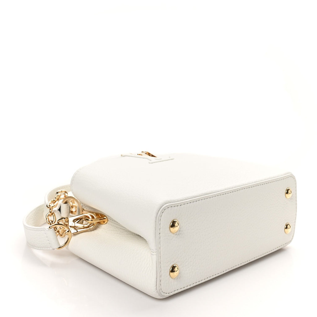 Louis Vuitton Taurillon Small Chain My Capucines Snow