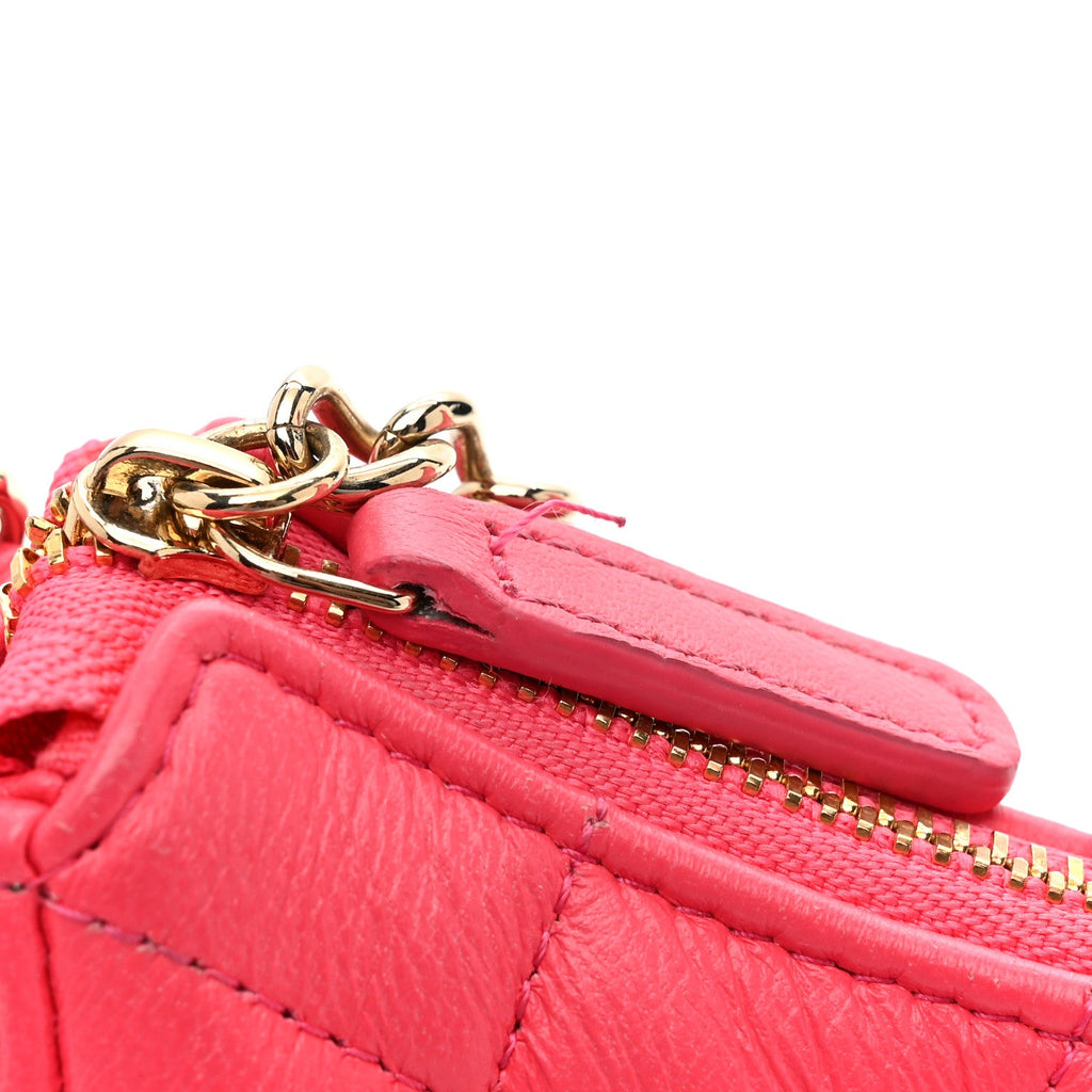 Chanel Lambskin Quilted Small Hobo Bag Pink