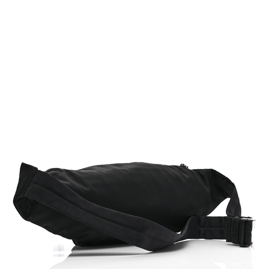Prada Tessuto Nylon Double Pocket Belt Bag Black