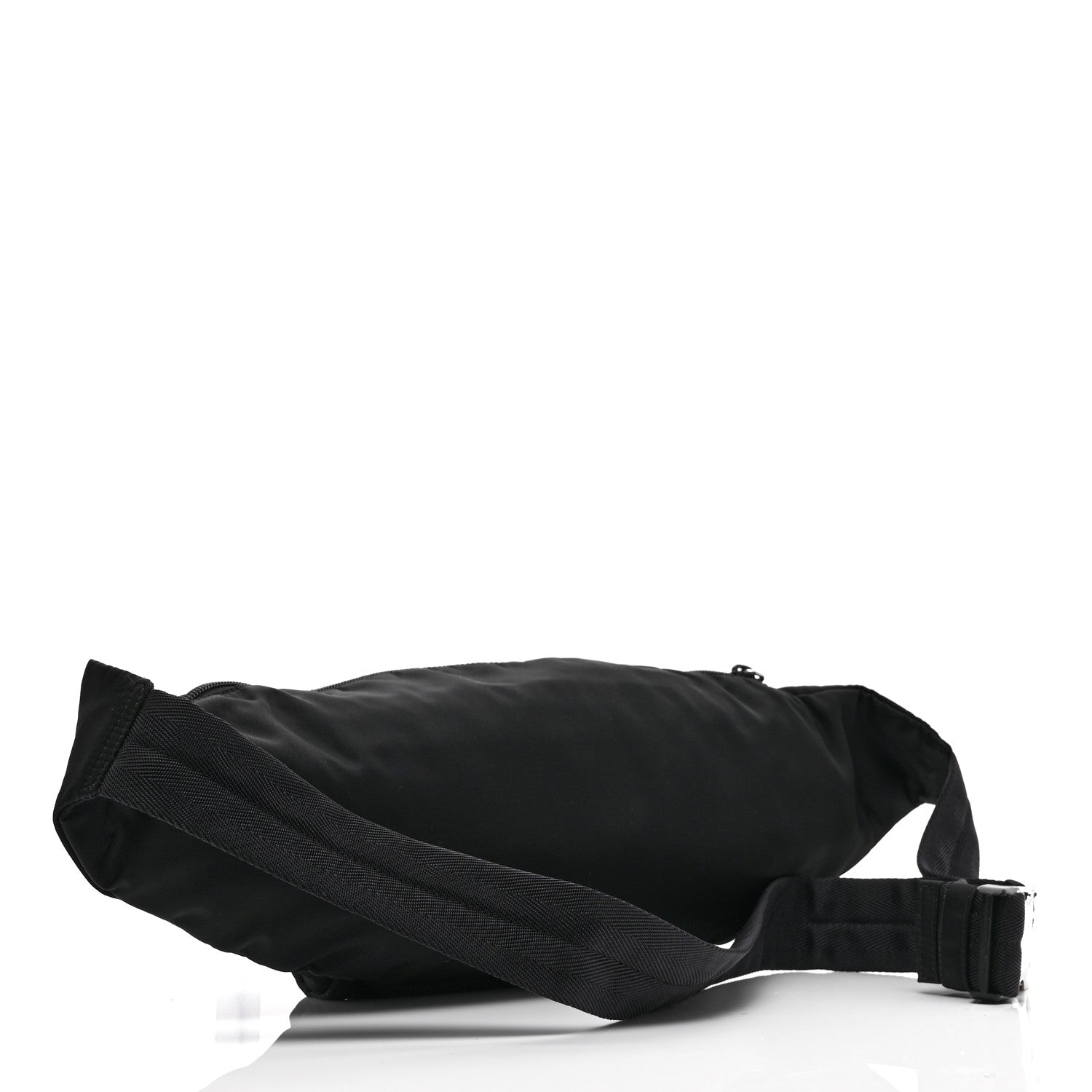 Prada Tessuto Nylon Double Pocket Belt Bag Black