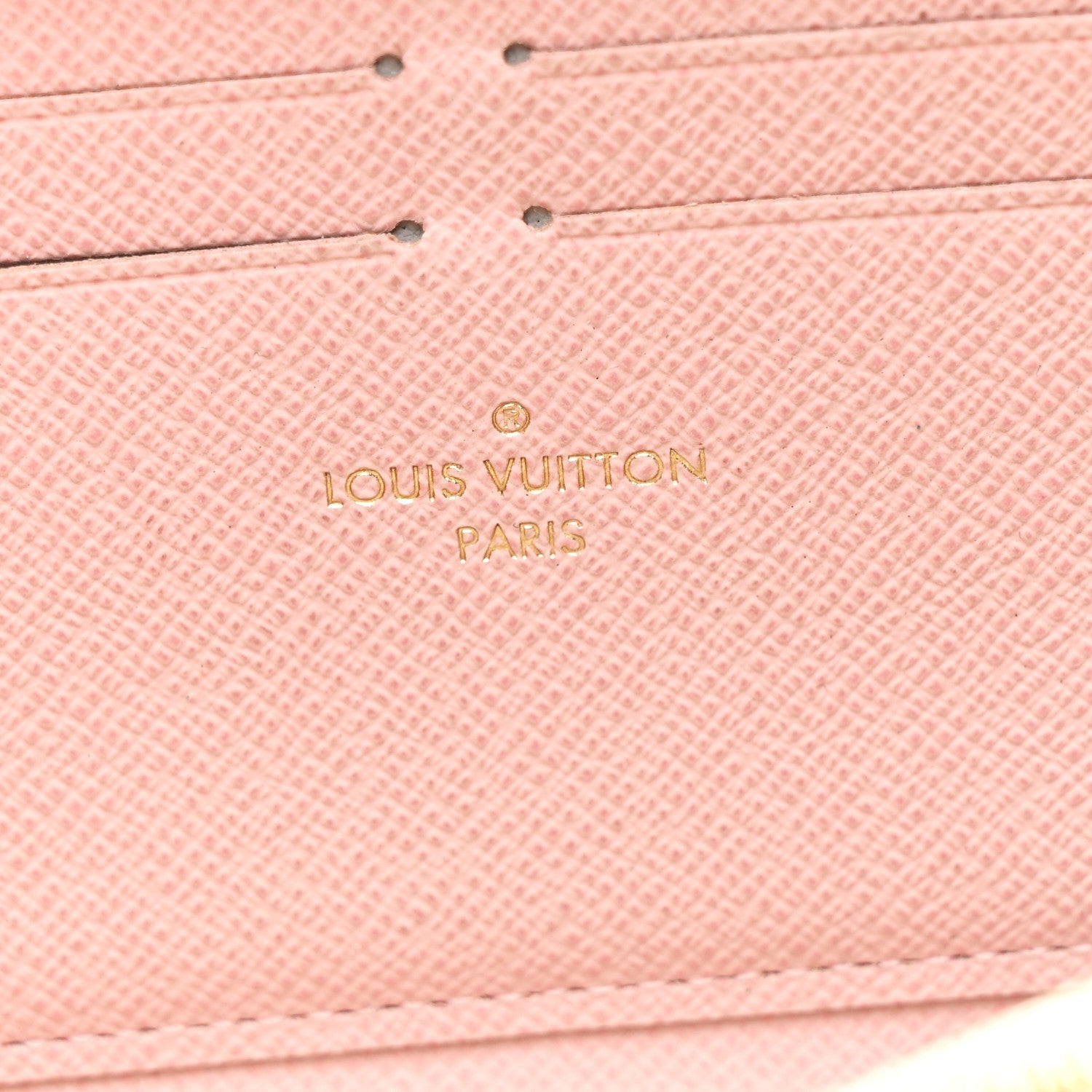 Louis Vuitton Damier Azur Clemence Wallet Rose Ballerine