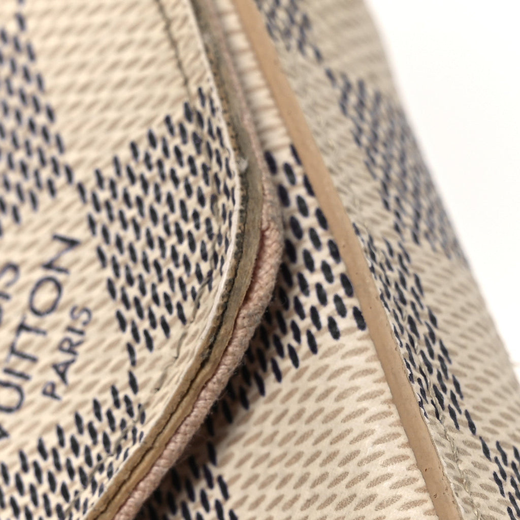 Louis Vuitton Damier Azur Pochette Felicie Chain Wallet Rose Ballerine