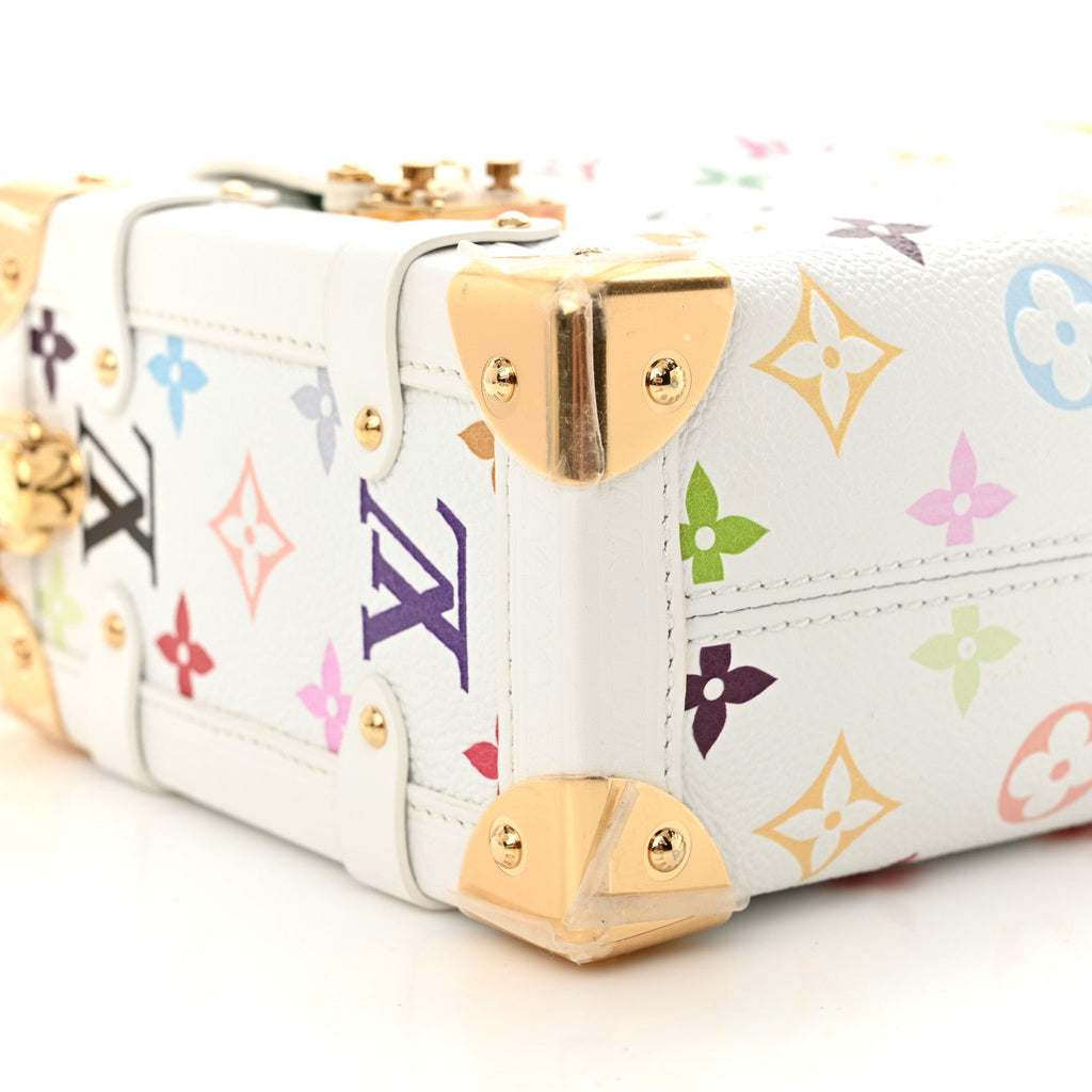 Louis Vuitton LV x TM Cowhide Monogram Multicolor Side Trunk MM White