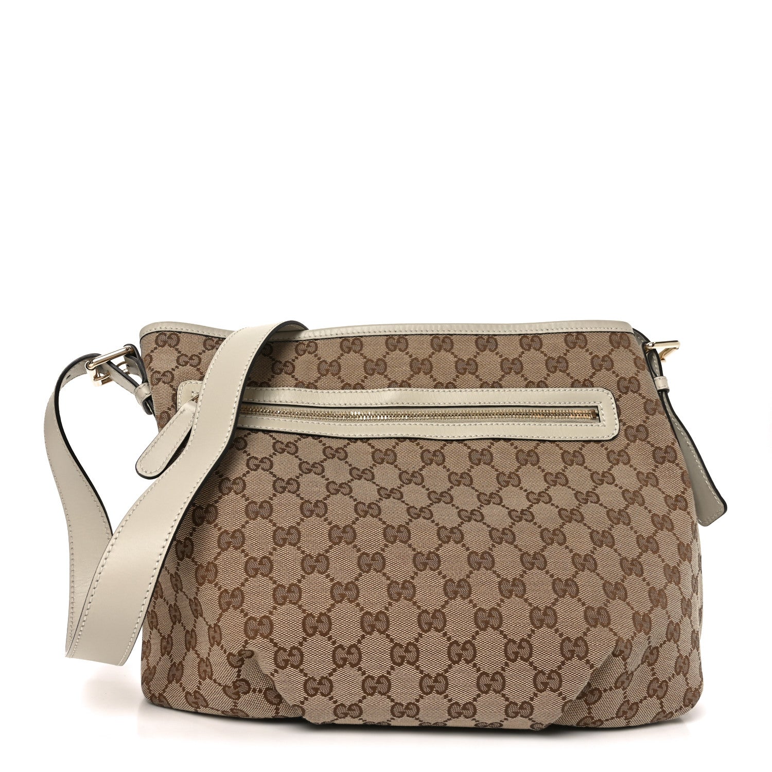 Gucci Monogram Messenger Bag Off White